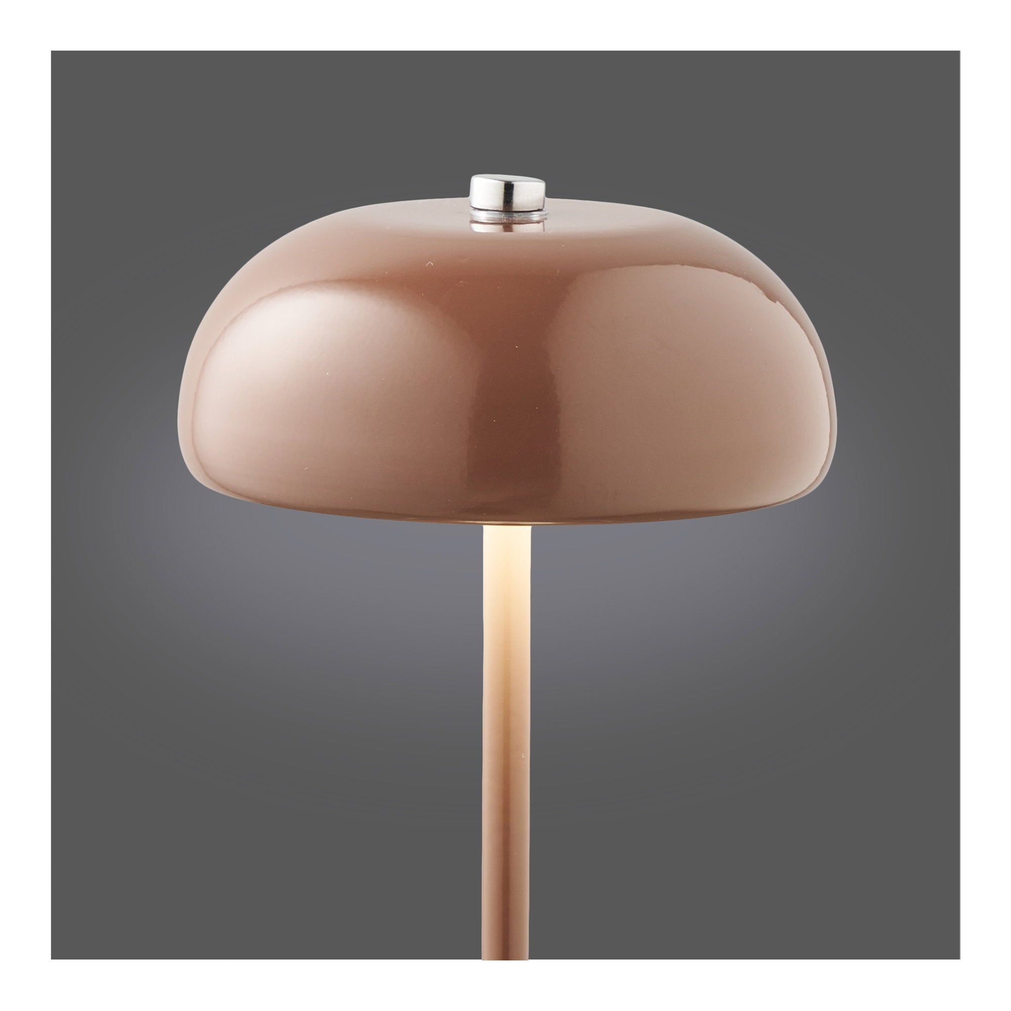 Lampe Margate marron métal brillant éclairage LED lateral ambiance feutrée