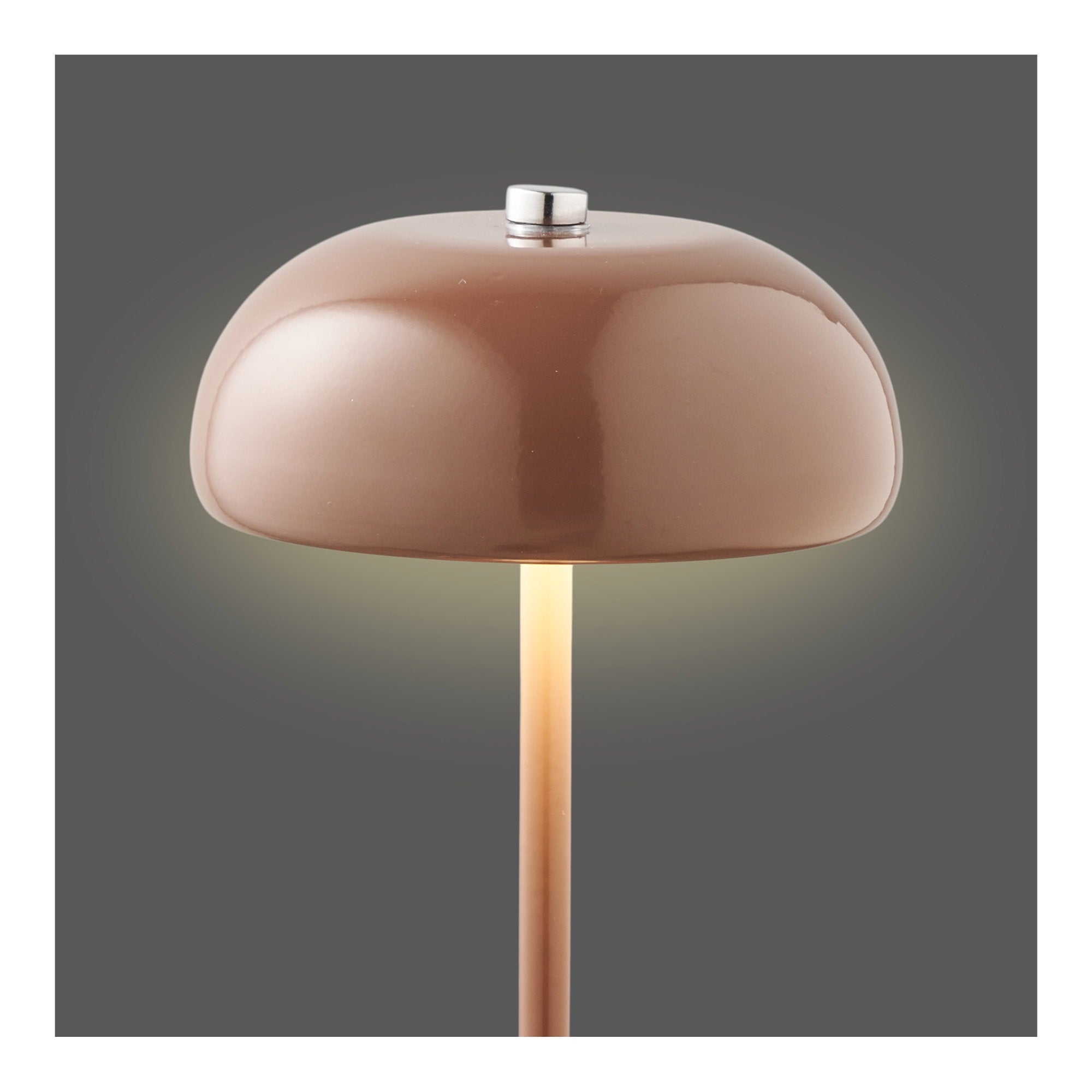 Lampe rechargeable Margate marron interrupteur tactile 3 niveaux luminosité