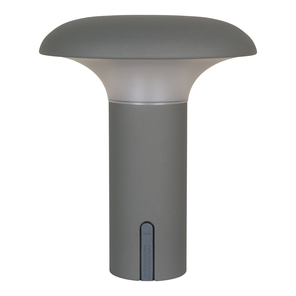 Détail trappe silicone waterproof lampe Ramsey gris station recharge USB extérieur