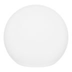 Sphère blanche opaline de la lampe solaire Lifton vue de face sur fond blanc