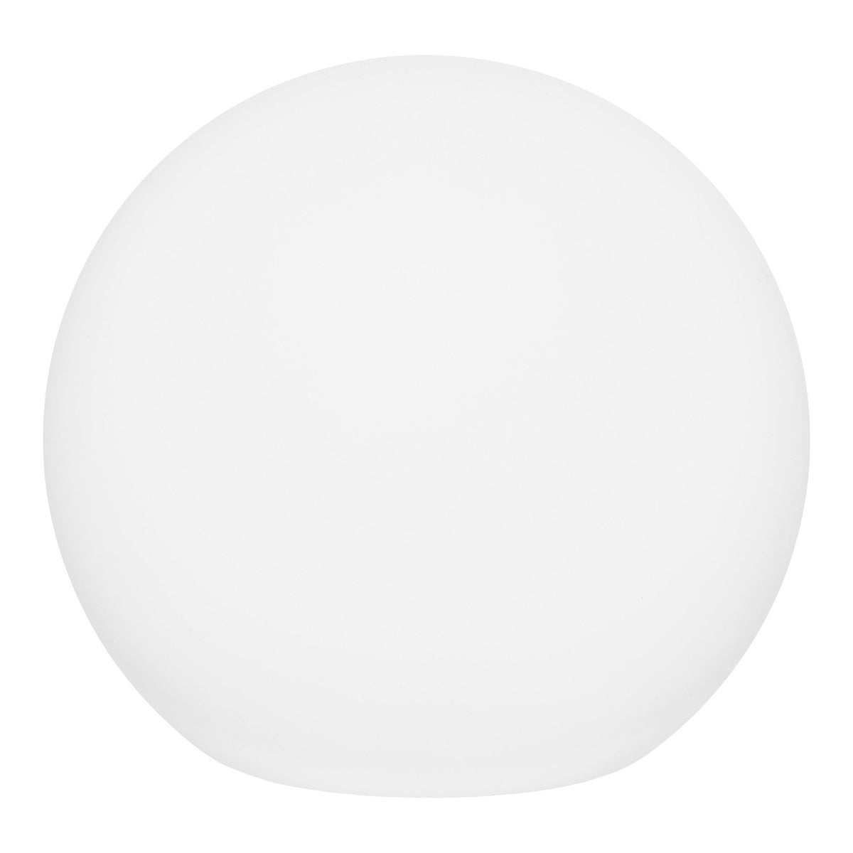 Sphère blanche opaline de la lampe solaire Lifton vue de face sur fond blanc