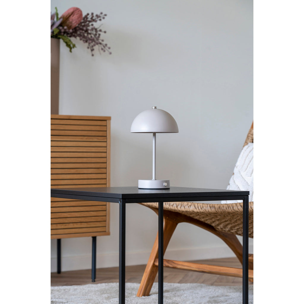 Lampe rechargeable Holt métal sable mat éteinte table d'appoint noire intérieur scandinave