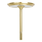 Détail diffuseur LED circulaire lampe Lyneham laiton doré knurling ciselé brossé