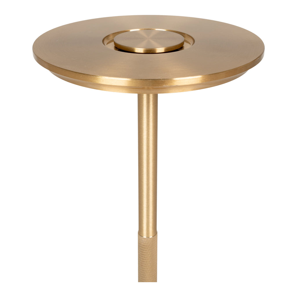 Vue dessus diffuseur lampe Lyneham laiton interrupteur tactile doré design premium