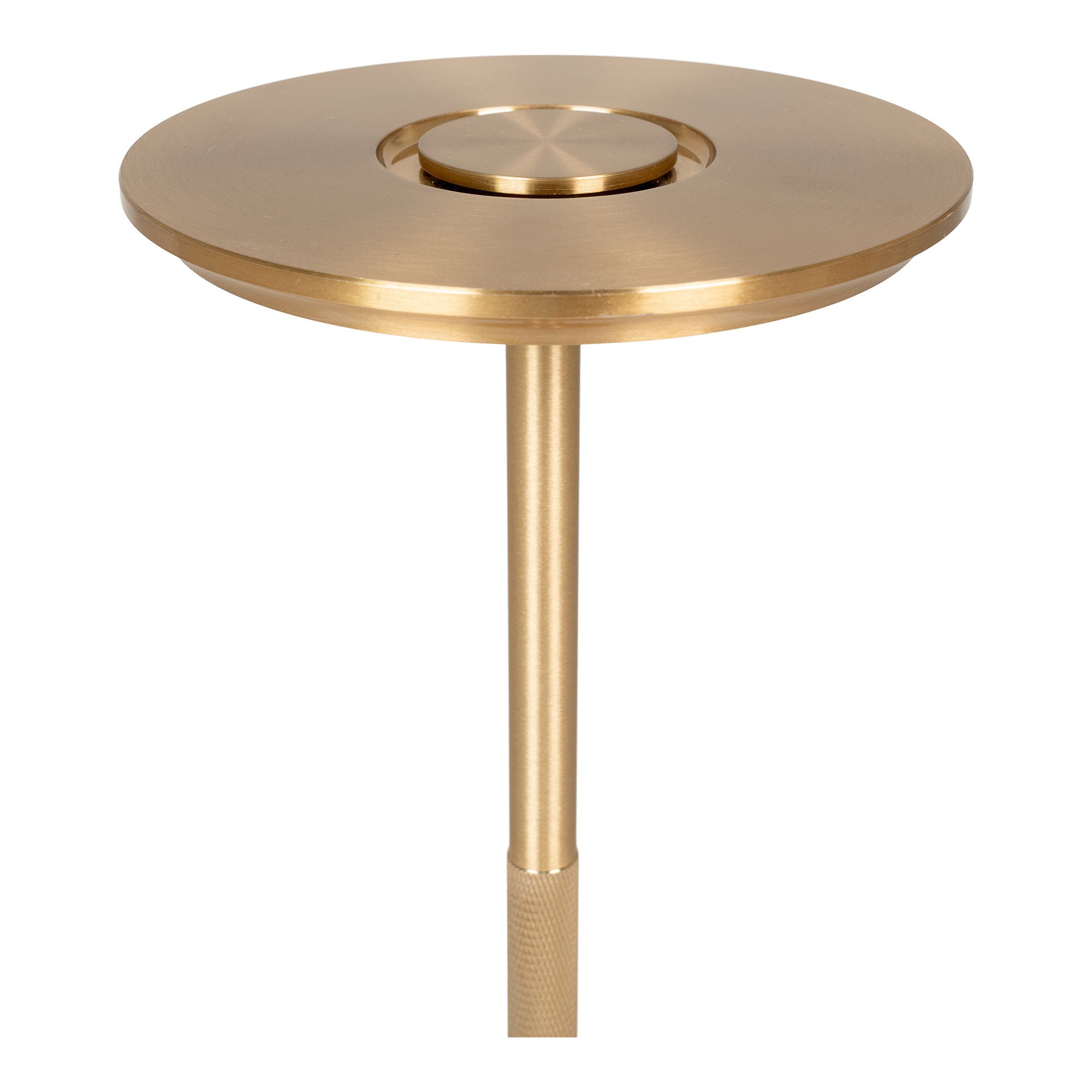 Vue dessus diffuseur lampe Lyneham laiton interrupteur tactile doré design premium
