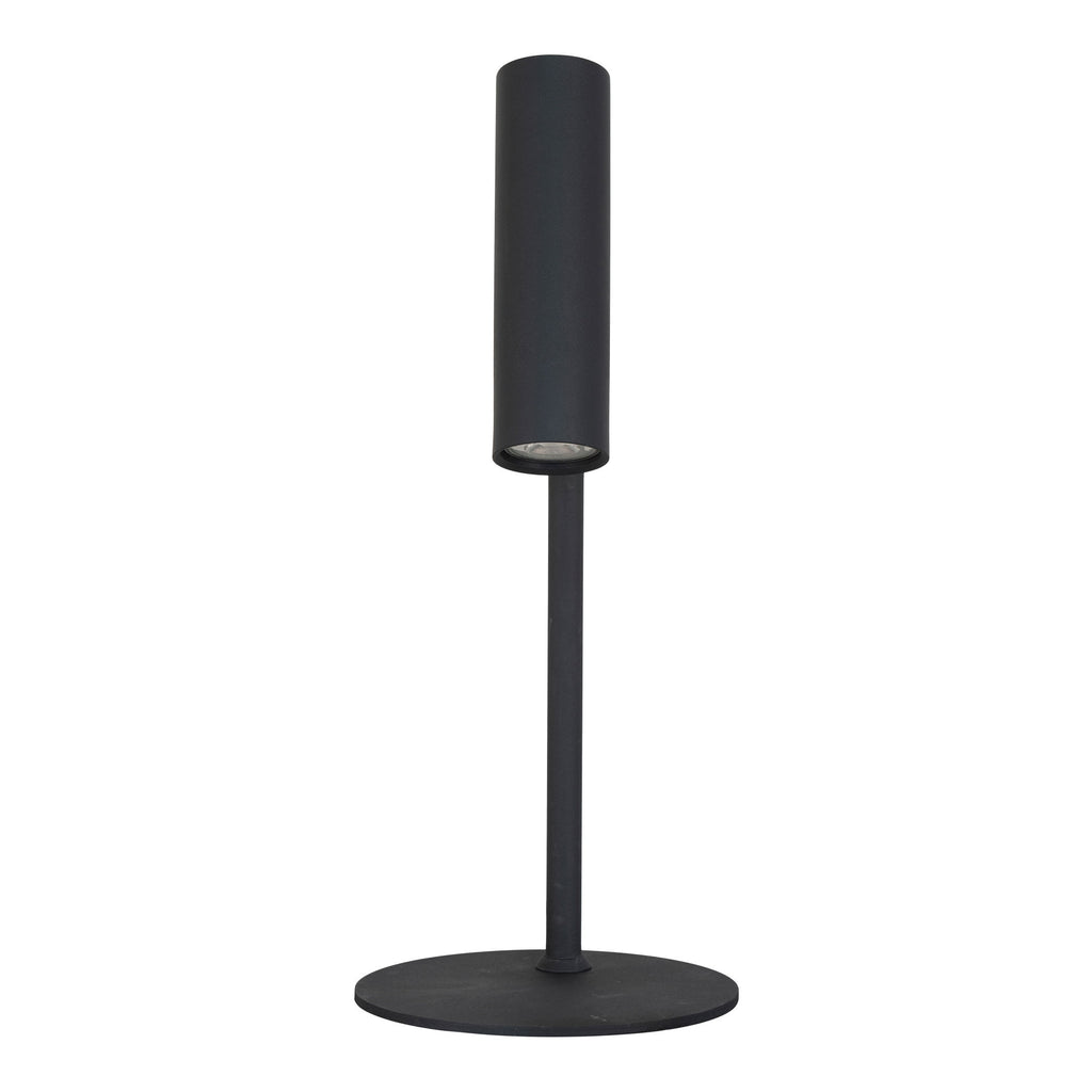 Lampe de table Paris noire acier mat position verticale, fond blanc