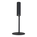 Lampe de table Paris noire acier mat position verticale, fond blanc