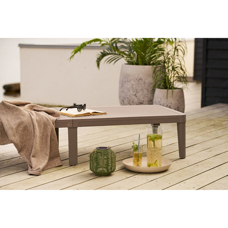 Dimensions Lanterna solar Crewe verde rattan sintético