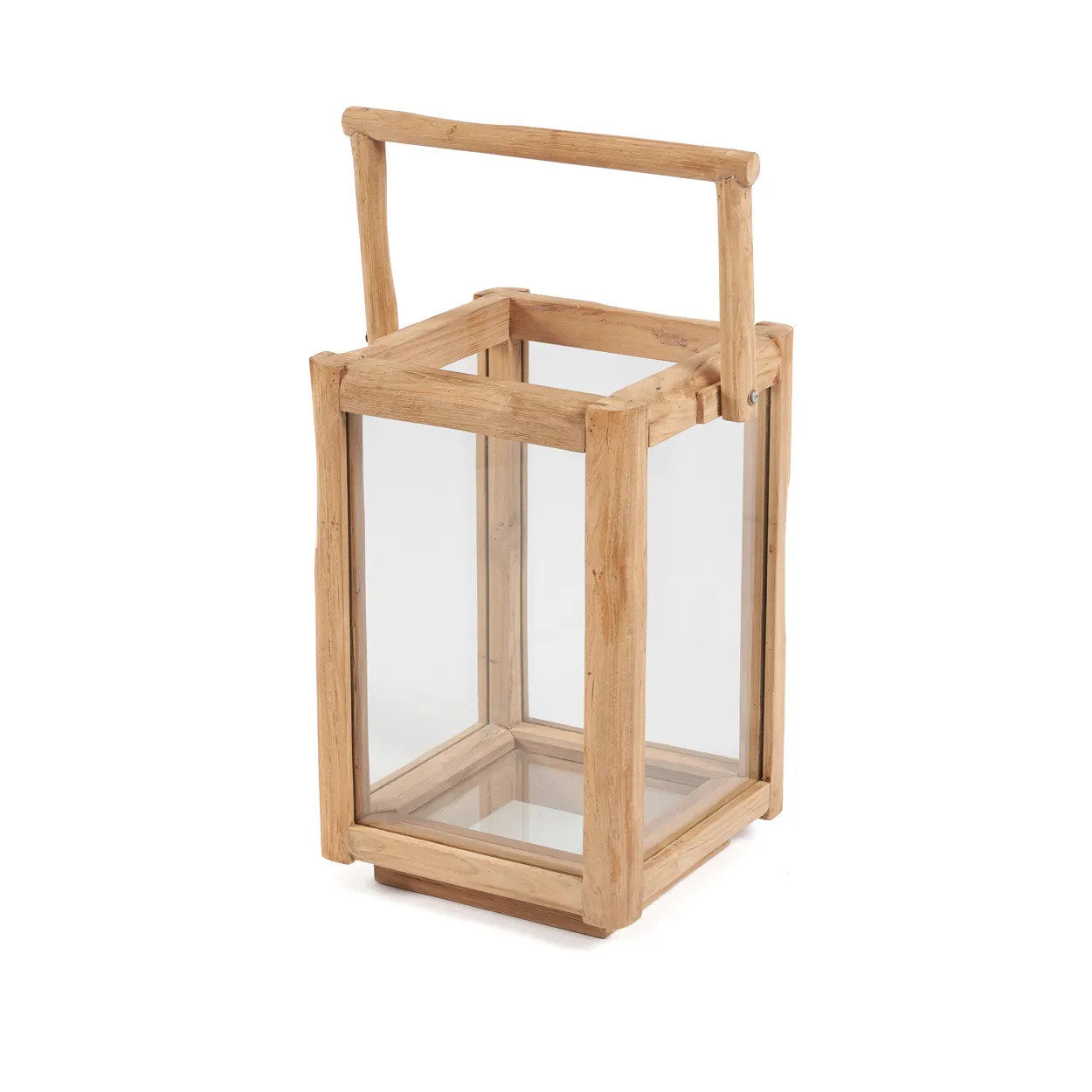 Lanterne en teck recyclé et verre 43 cm, vue 5