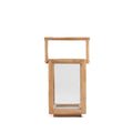 Lanterne en teck recyclé et verre 43 cm