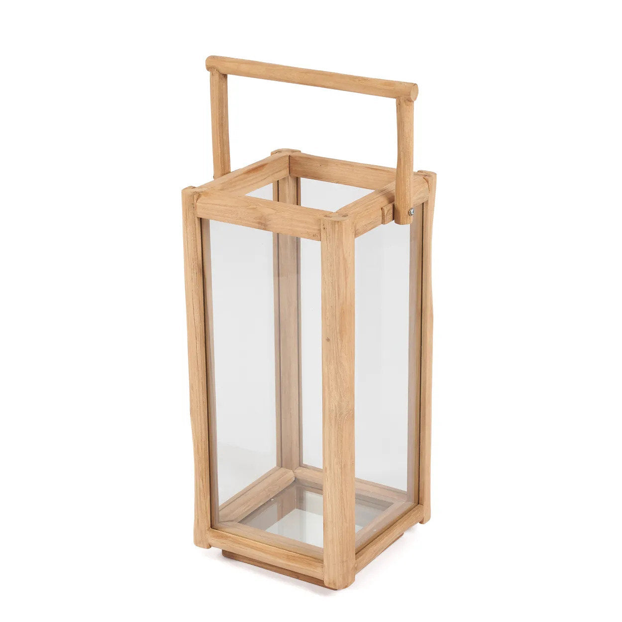 Lanterne en teck recyclé et verre 60 cm, vue 5