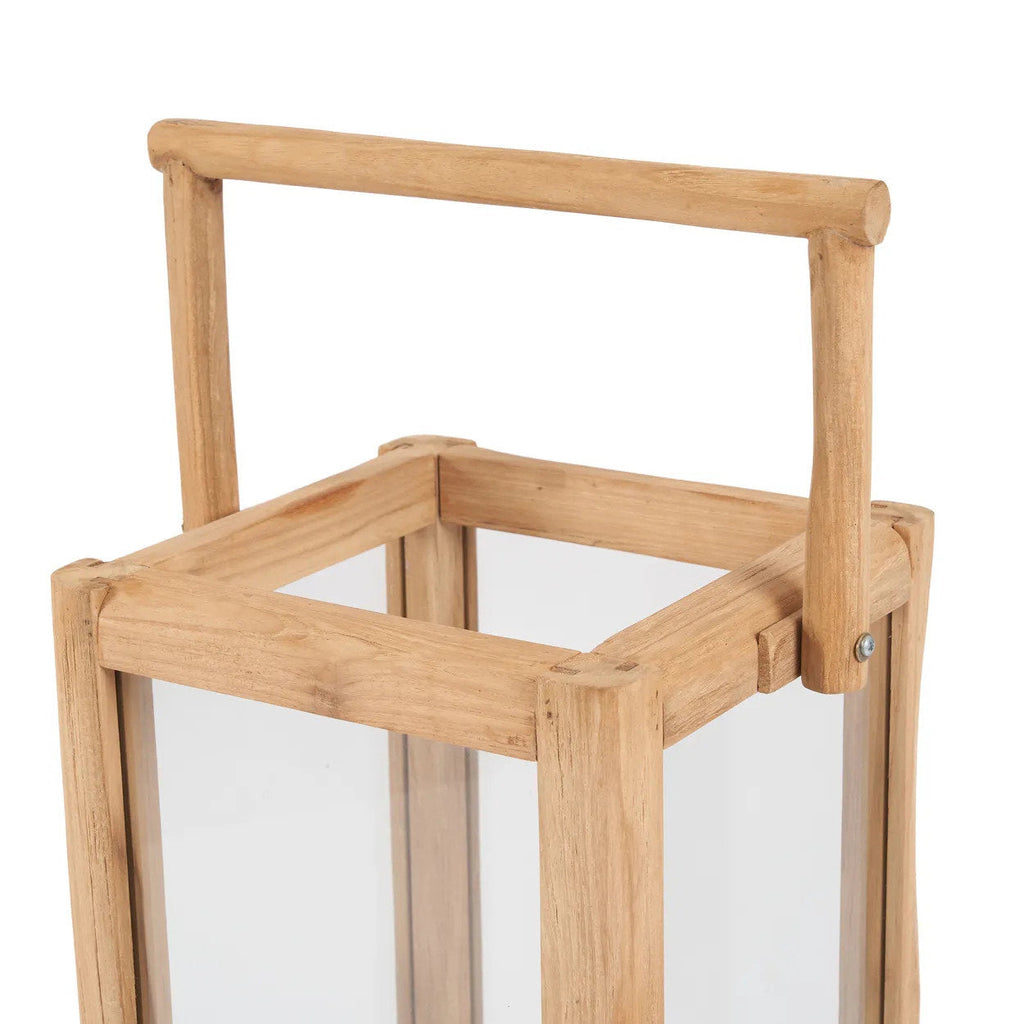 Lanterne en teck recyclé et verre 60 cm, vue 6