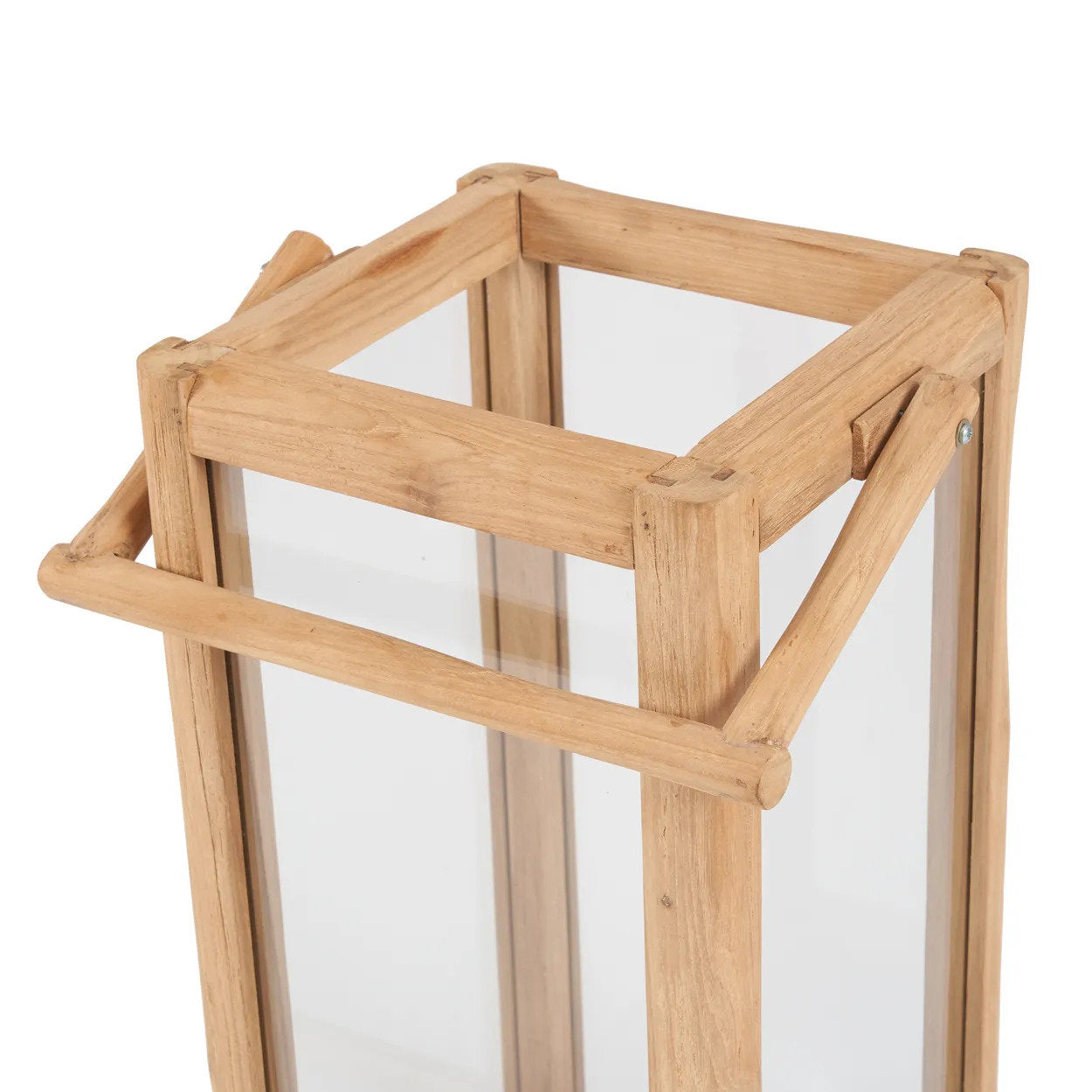 Lanterne en teck recyclé et verre 60 cm, vue 7
