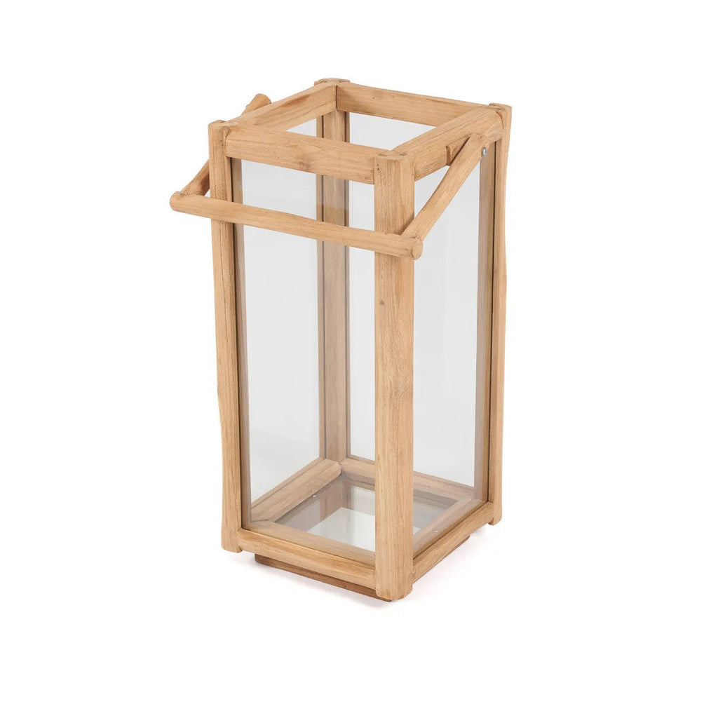 Lanterne en teck recyclé et verre 60 cm, vue 8