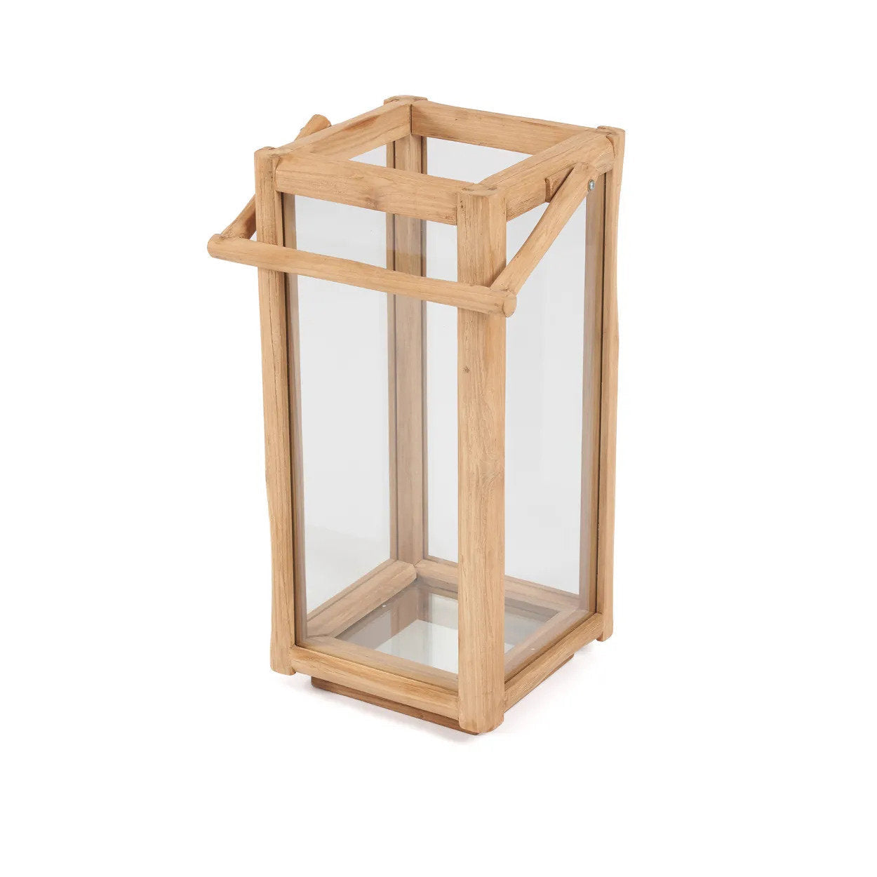 Lanterne en teck recyclé et verre 60 cm, vue 8