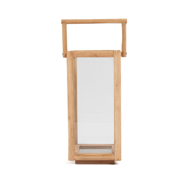 Dimensions Lanterne en teck recyclé et verre 60 cm