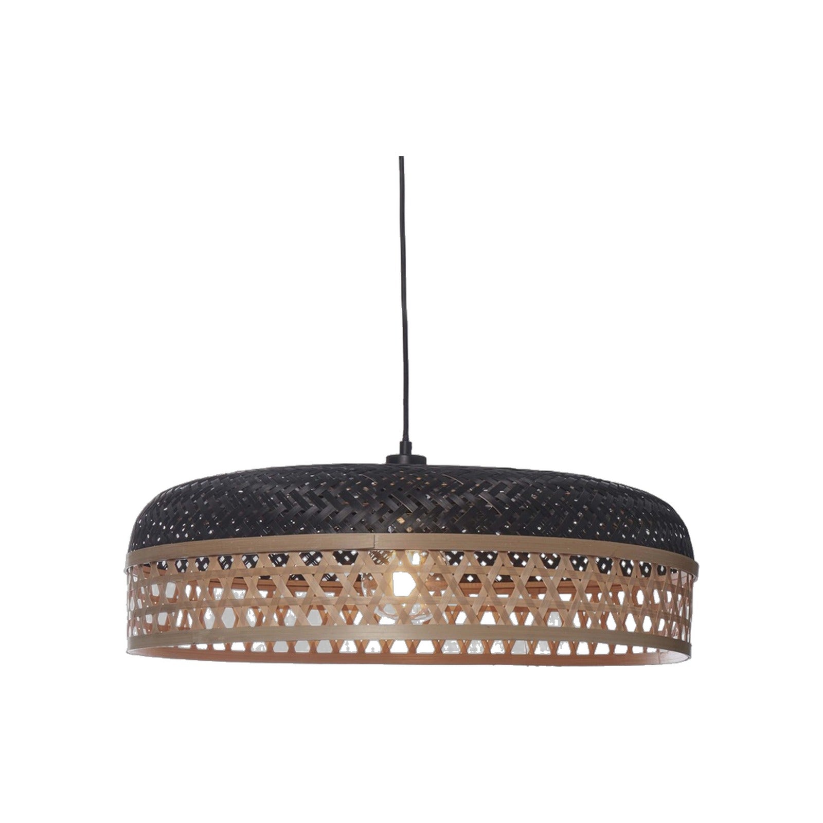 Lot de 2 suspensions Ubud bambou bicolore 60 cm E27
