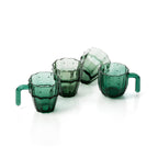 Lot de 4 verres empilables cactus en verre vert, vue 3