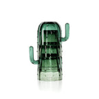 Lot de 4 verres empilables cactus en verre vert