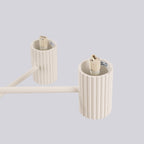 Lustre Halo 6 boules opale beige en situation
