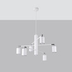 Lustre Lemmi 6 acier blanc GU10 de profil