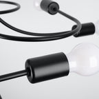 Lustre Levar 8 métal noir E27, détail