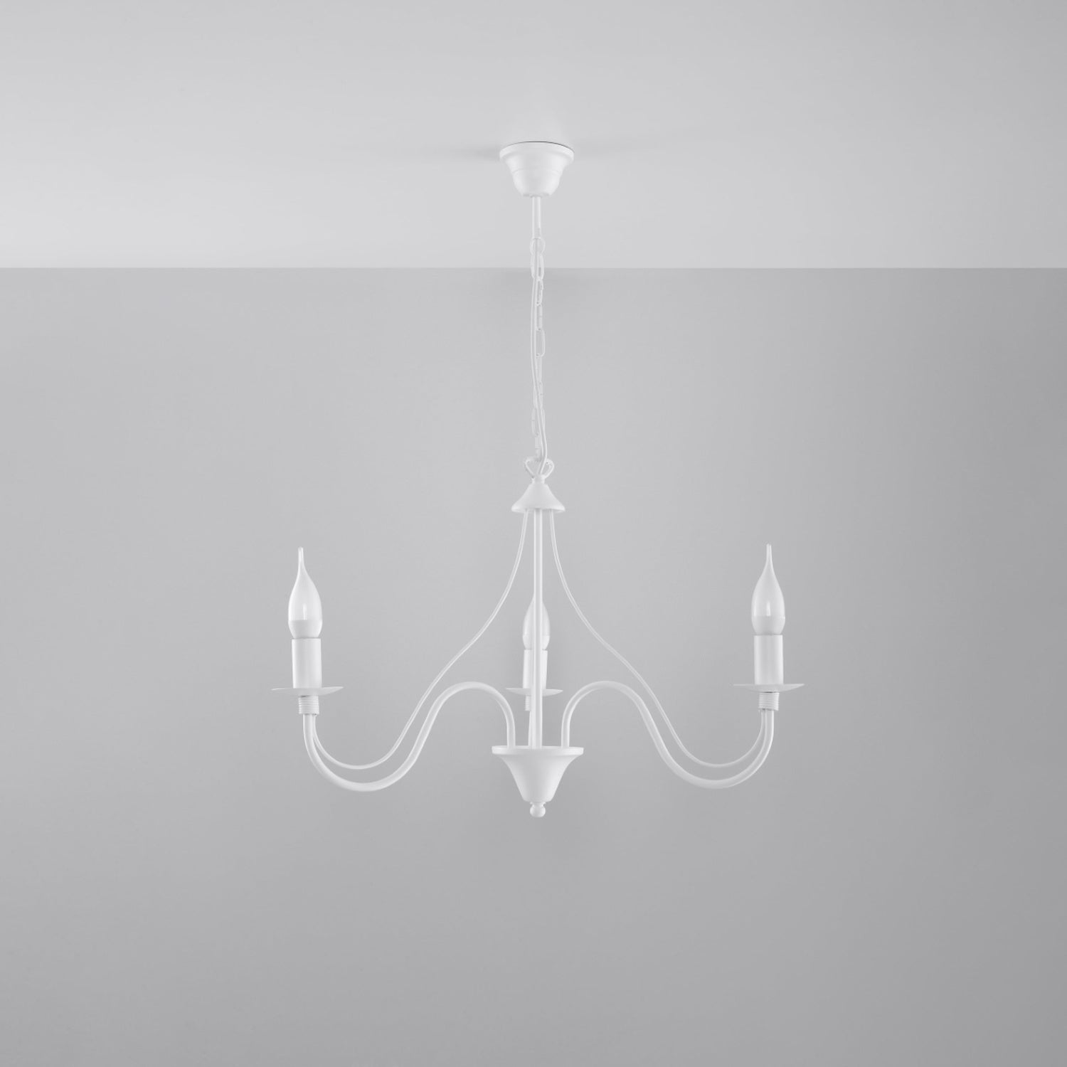 Lustre Minerwa 3 blanc suspendu au plafond