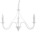 Lustre Minerwa 3 blanc, chandelier bougeoir