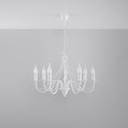 Lustre Minerwa 7 blanc suspendu au plafond