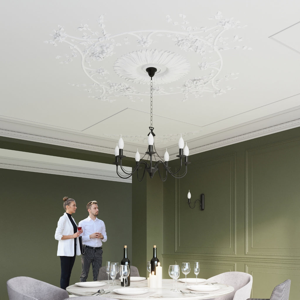 Lustre Minerwa 7 noir dans une salle à manger