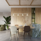 Lustre Nox 4 cônes acier beige E14, vue 13