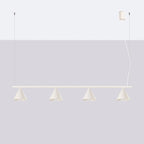 Lustre Nox 4 cônes acier beige E14, vue 2