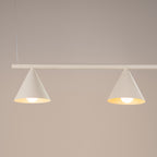 Lustre Nox 4 cônes acier beige E14, vue 4