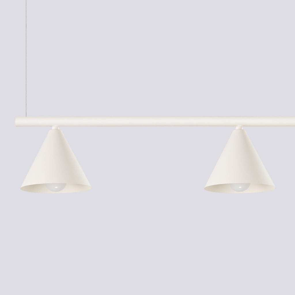 Lustre Nox 4 cônes acier beige E14, vue 5