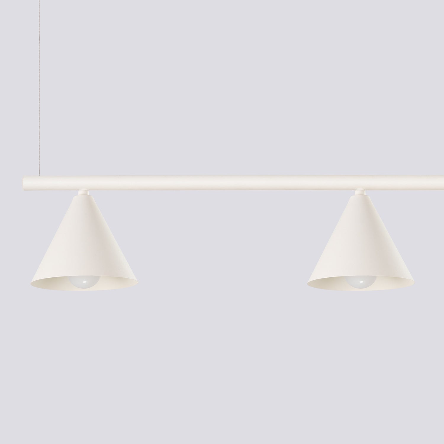 Lustre Nox 4 cônes acier beige E14, vue 5