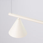Lustre Nox 4 cônes acier beige E14, vue 6