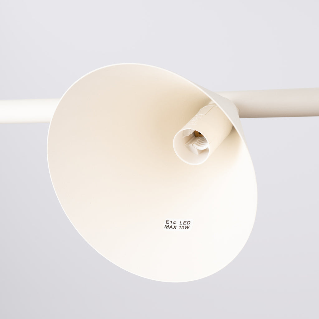 Lustre Nox 4 cônes acier beige E14, vue 7