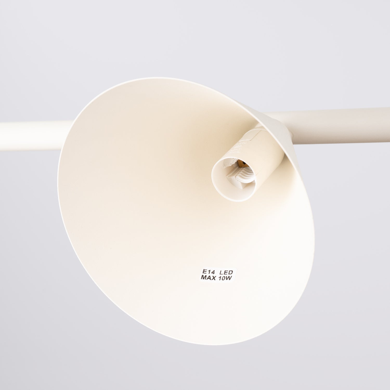 Lustre Nox 4 cônes acier beige E14, vue 7