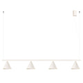 Lustre Nox 4 cônes acier beige E14