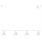 Lustre Nox 4 cônes acier beige E14
