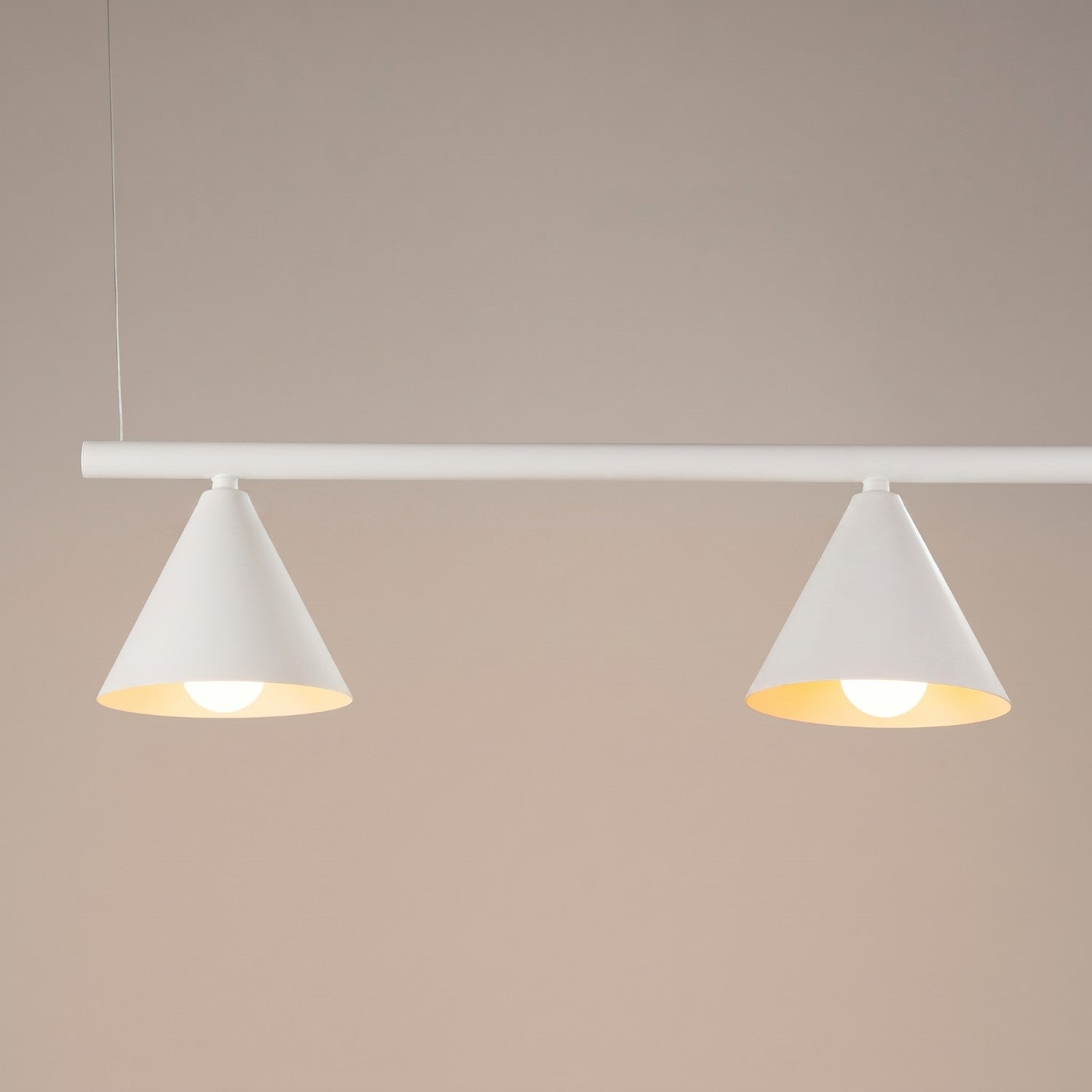 Lustre Nox 4 cônes acier blanc E14, vue 4