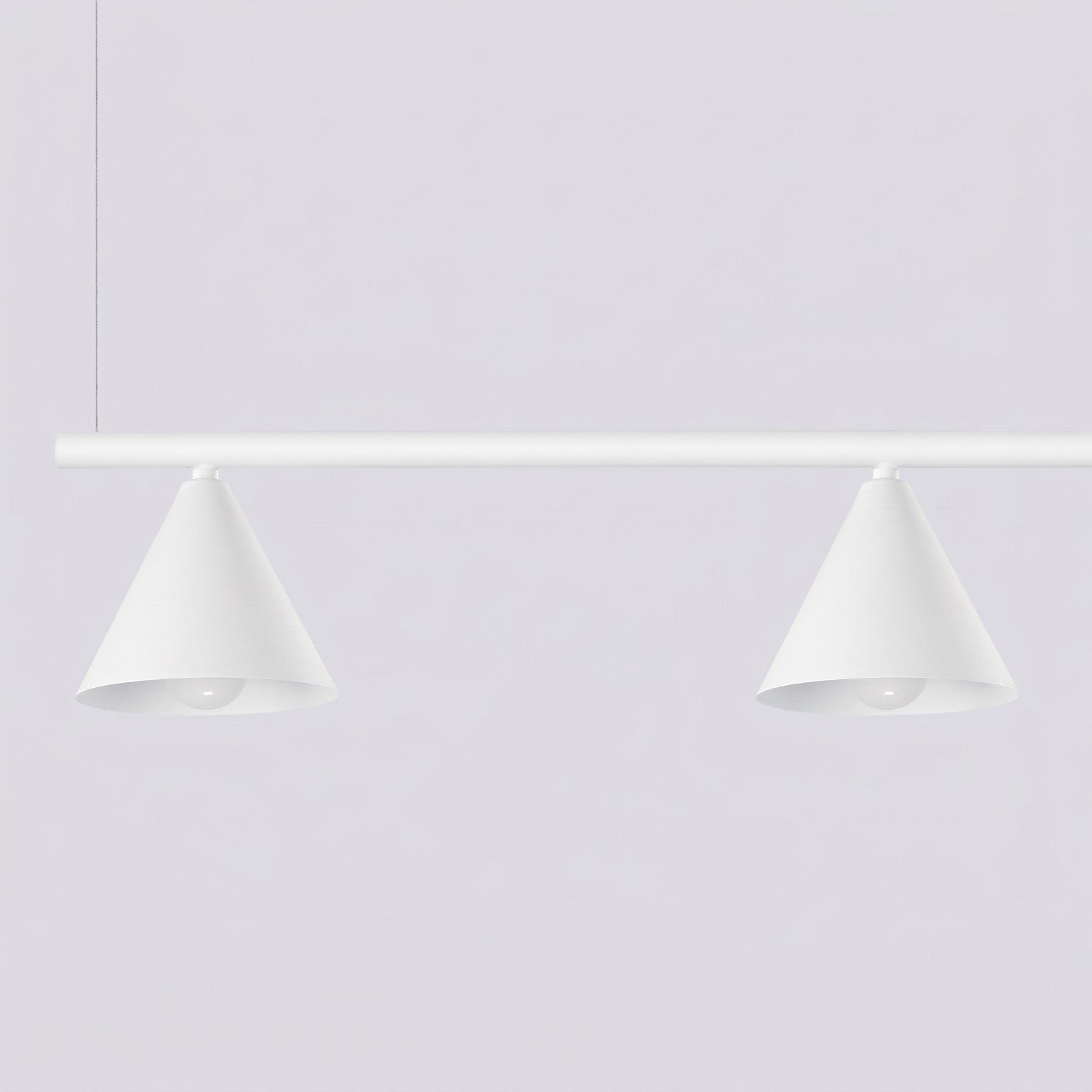 Lustre Nox 4 cônes acier blanc E14, vue 5