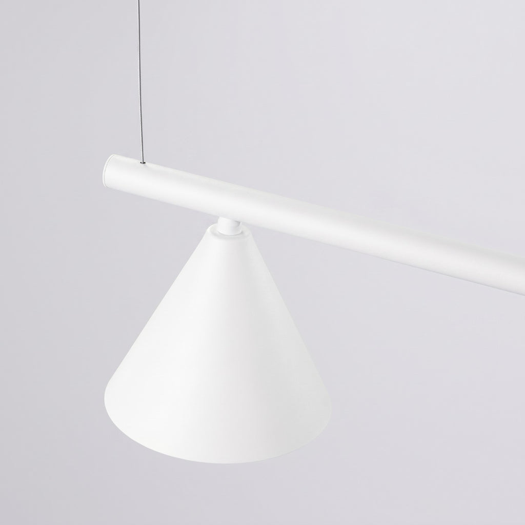 Lustre Nox 4 cônes acier blanc E14, vue 6