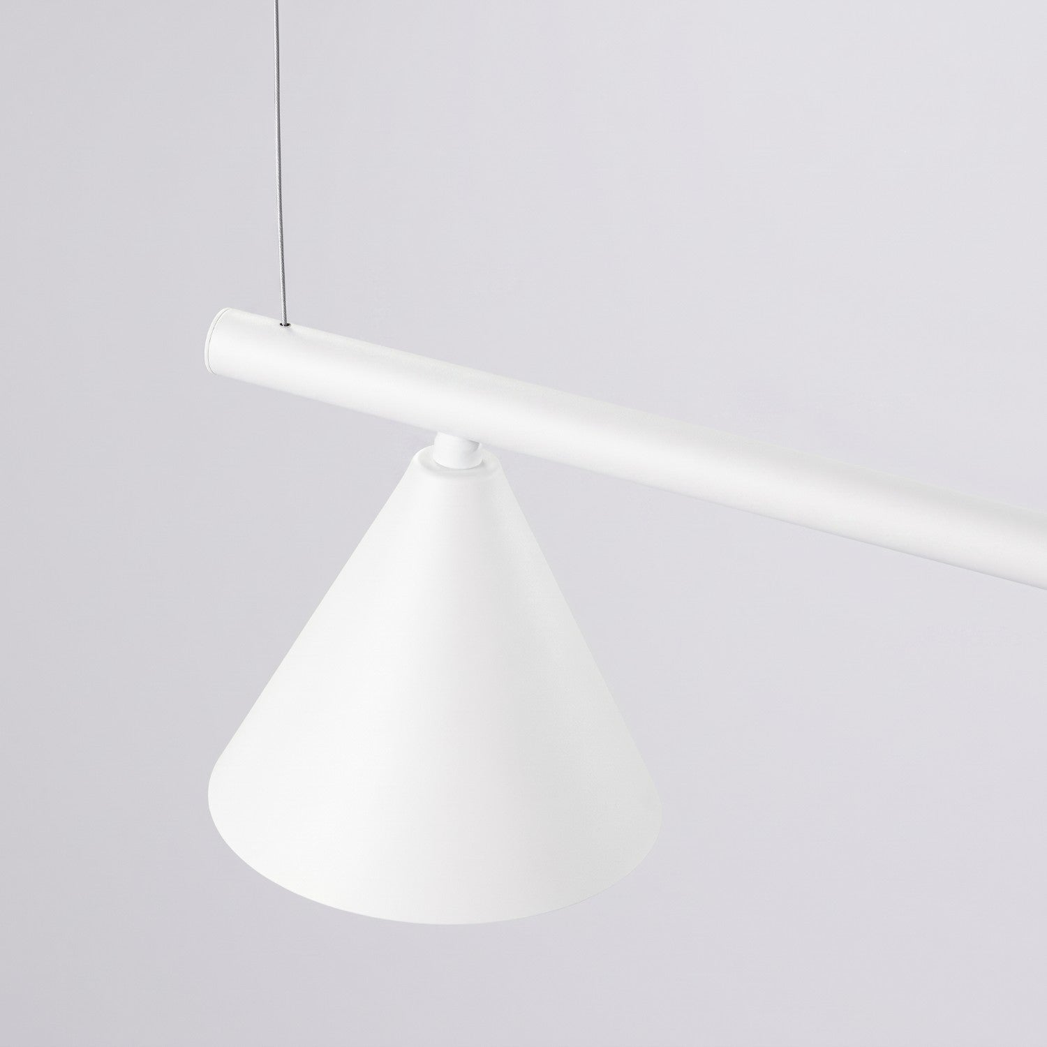 Lustre Nox 4 cônes acier blanc E14, vue 6