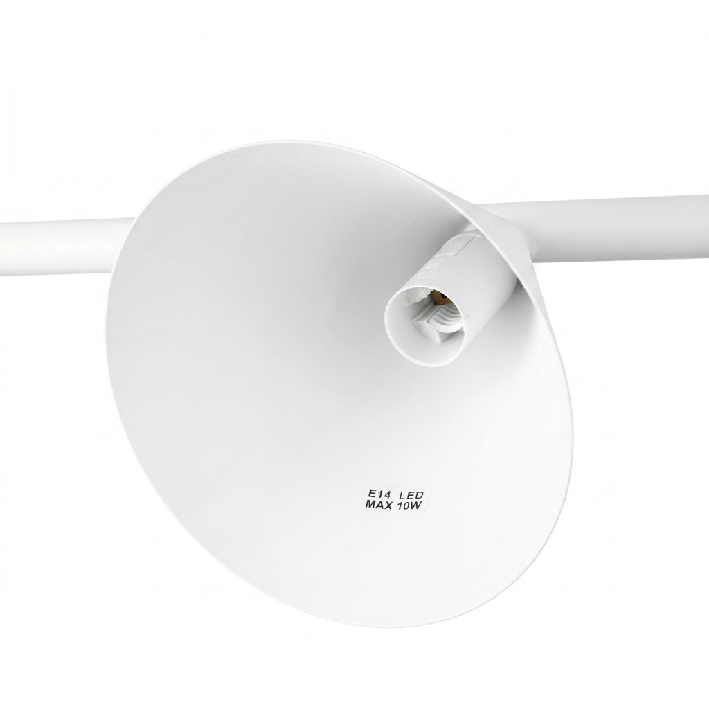 Lustre Nox 4 cônes acier blanc E14, vue 7