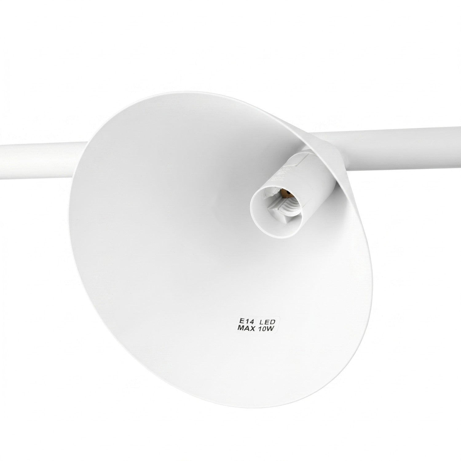 Lustre Nox 4 cônes acier blanc E14, vue 7