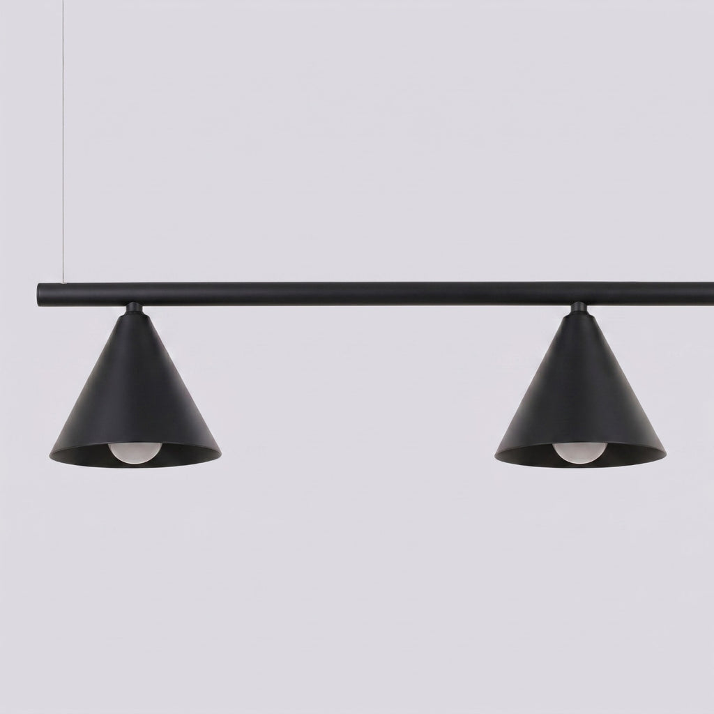 Lustre Nox 4 cônes acier noir E14, vue 5