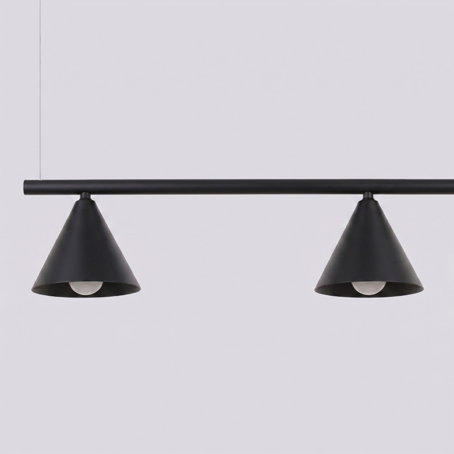Lustre Nox 4 cônes acier noir E14, vue 5