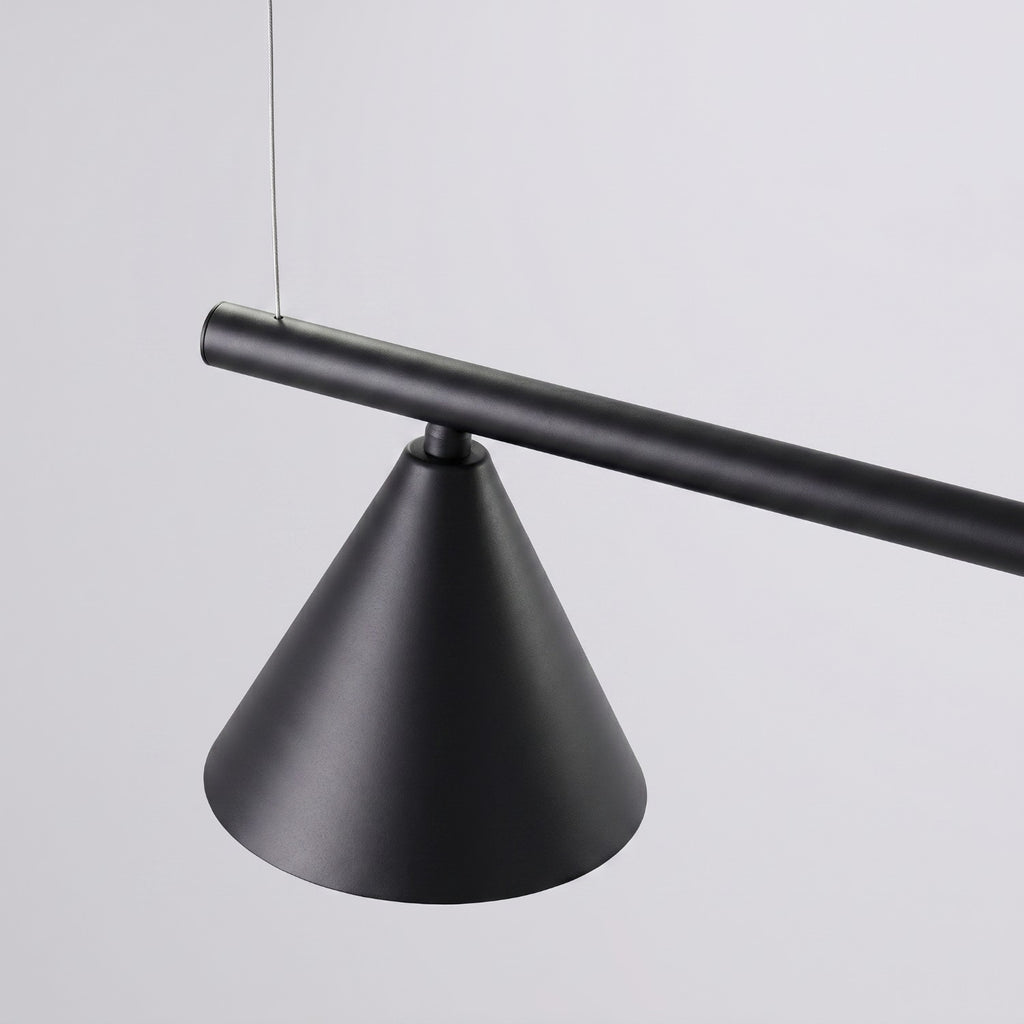 Lustre Nox 4 cônes acier noir E14, vue 6