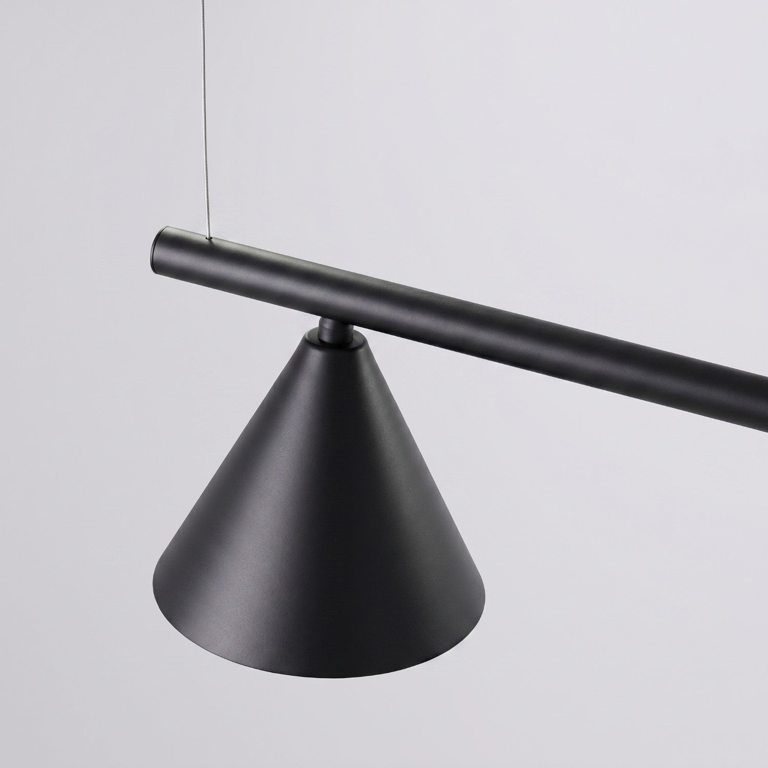 Lustre Nox 4 cônes acier noir E14, vue 6